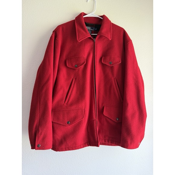 Ralph Lauren Other - Vintage Polo Ralph Lauren Wool Hunting Jacket Size M VTG Red Heavy 1980s